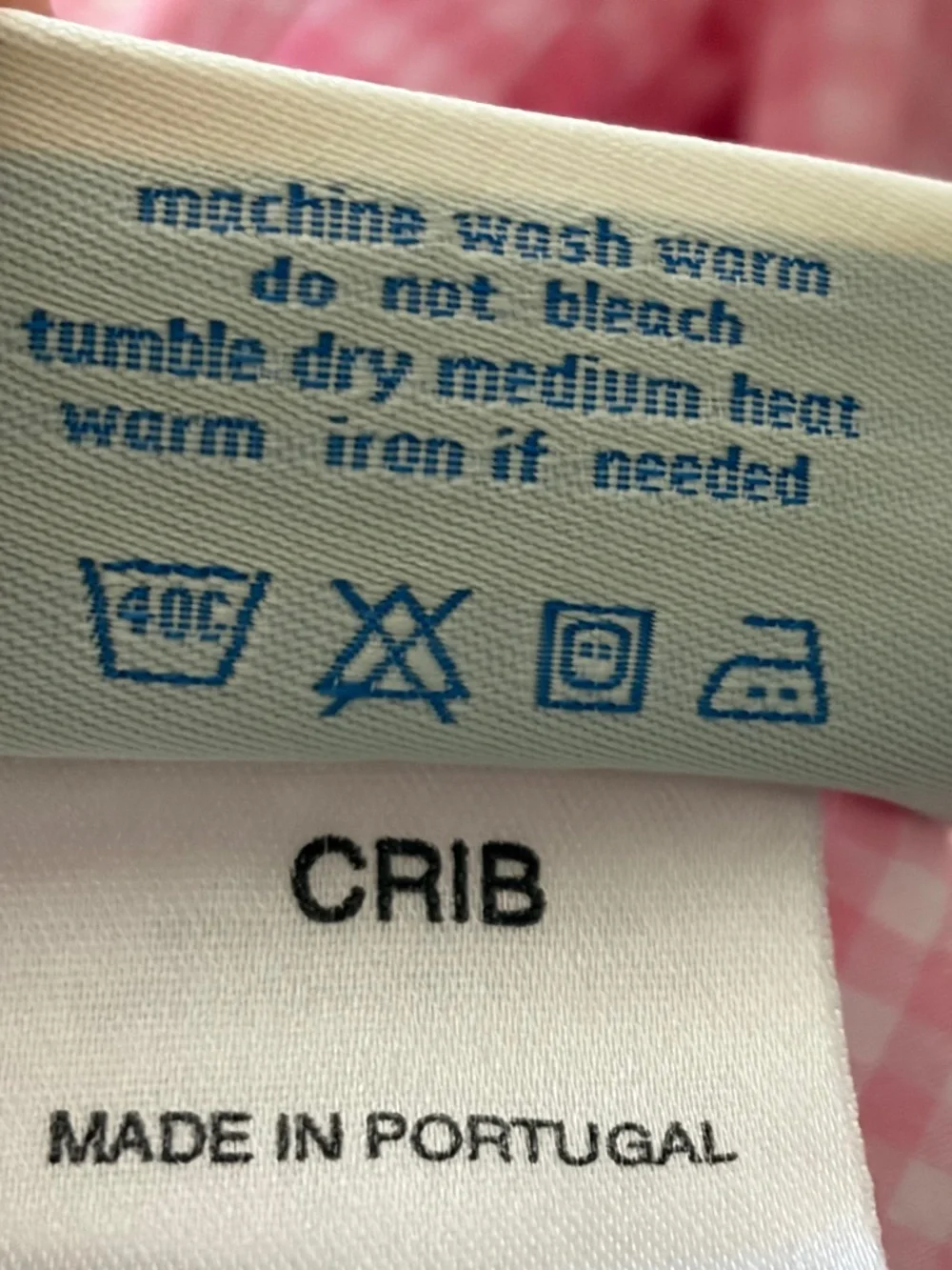 Pottery Barn Kids Pink Gingham Crib FITTED Sheet